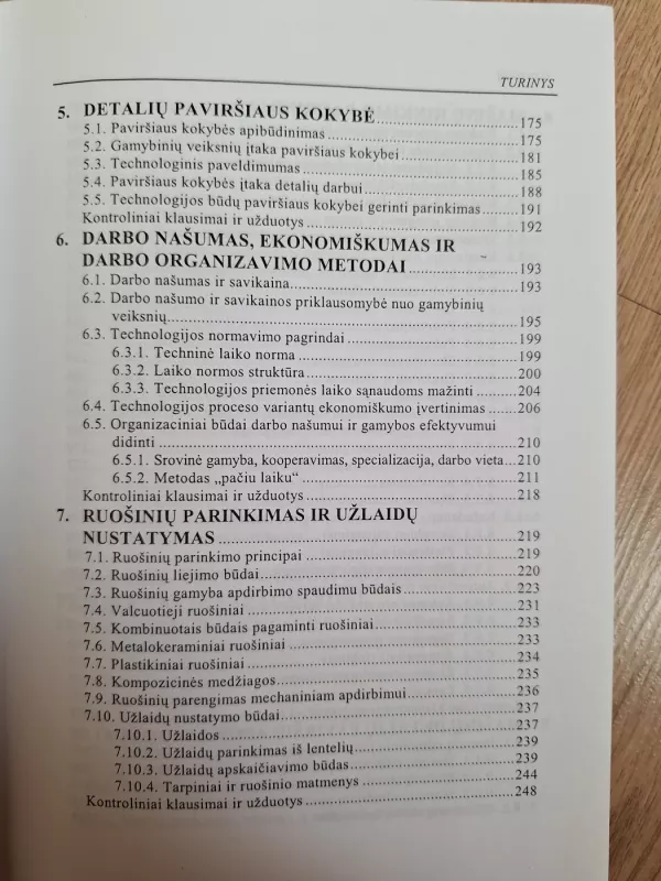 Mašinų gamybos technologijos pagrindai - Antanas Juozas Bražiūnas, knyga 5