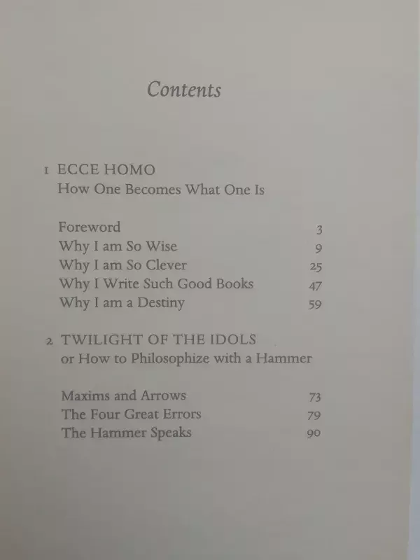 Why i am so wise - Friedrich Nietzsche, knyga 4