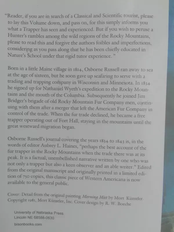 Journal of a trapper Osborne Russel - Aubrey L. Haines, knyga 3