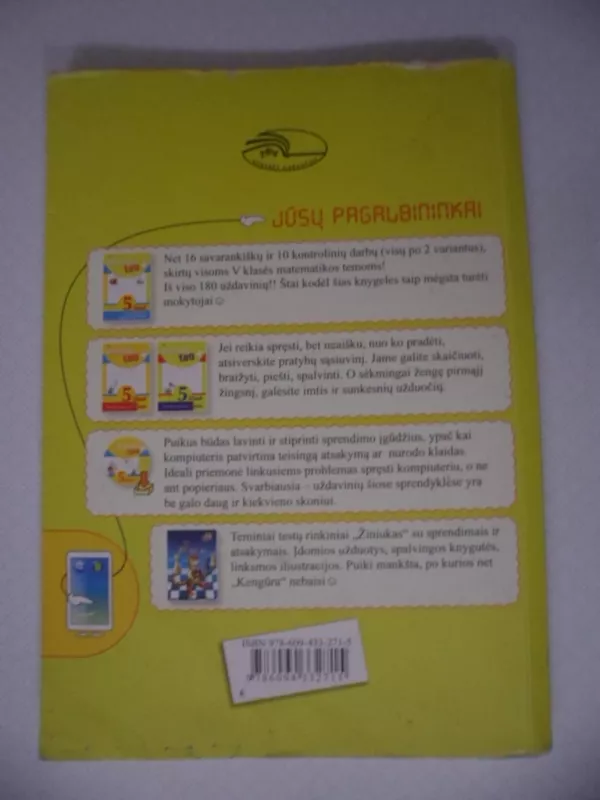 Matematika tau plius. 5 klasė. Uždavinynas - K. Intienė, ir kiti , knyga 5