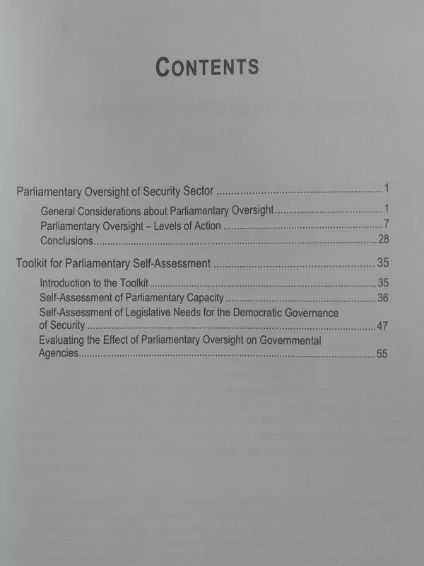 Parliamentary powers in security sector governance - Teodora Fuidor, knyga 4