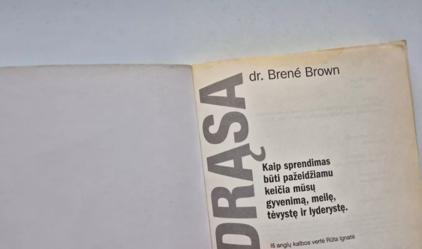Didi drąsa. Kaip sprendimas būti pažeidžiamu keičia mūsų gyvenimą - Brene Brown, knyga 5