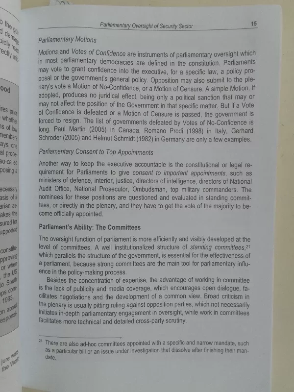 Parliamentary powers in security sector governance - Teodora Fuidor, knyga 3