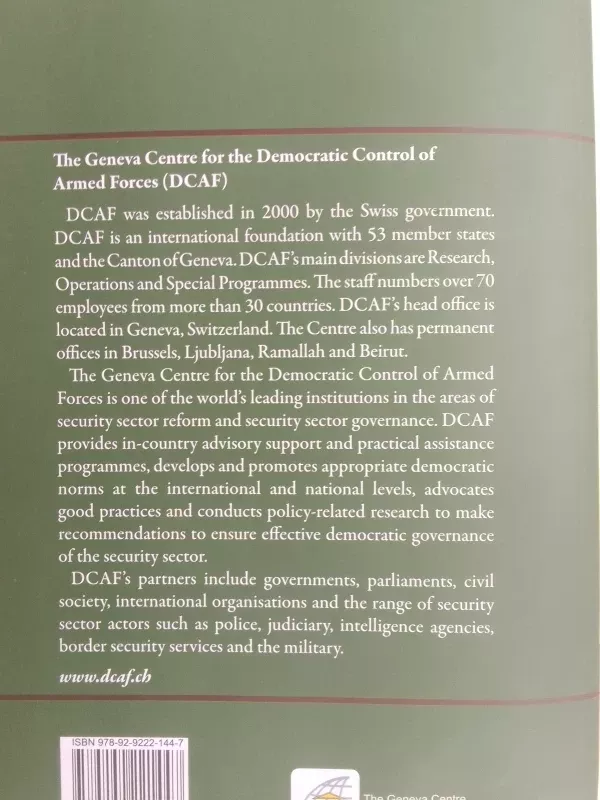 Parliamentary powers in security sector governance - Teodora Fuidor, knyga 5