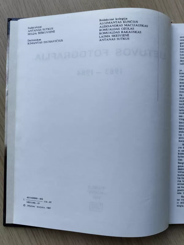 Lietuvos fotografija 1983-1984 - Autorių Kolektyvas, knyga 4