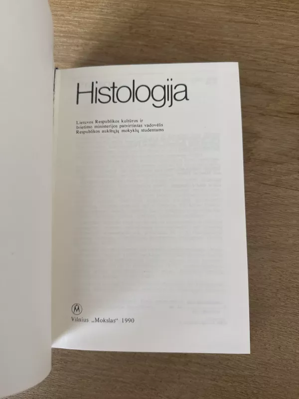 Histologija - Autorių Kolektyvas, knyga 3