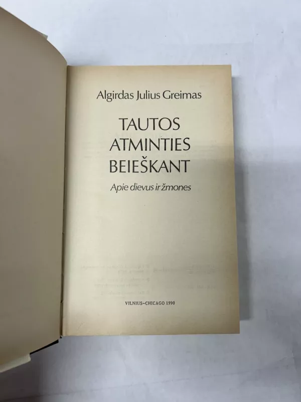 Tautos atminties beieškant - Algirdas Greimas, knyga 3