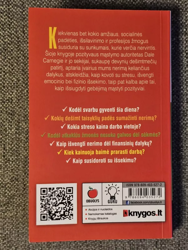 Kaip išvengti nerimo ir streso - Dale Carnegie, knyga 3