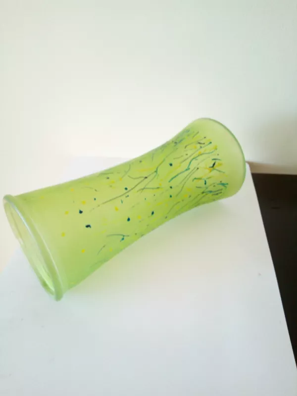 Žalia stiklo masyvi vaza - , namai ir interjeras 4