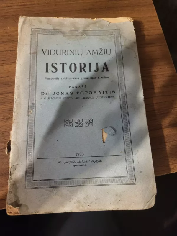 Vidurinių amžių istorija - Jonas Totoraitis, knyga 2