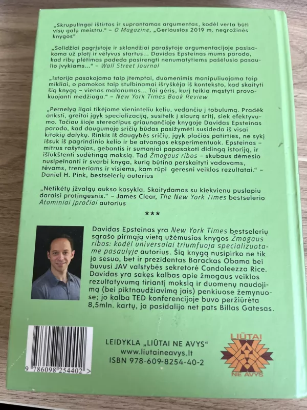 Žmogaus ribos: kodėl universalai triumfuoja specializuotame pasaulyje? - David Epstein, knyga 3