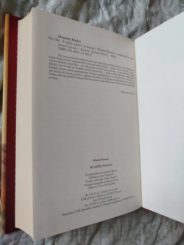 Ir atidėjo kalnai - Khaled Hosseini, knyga 5