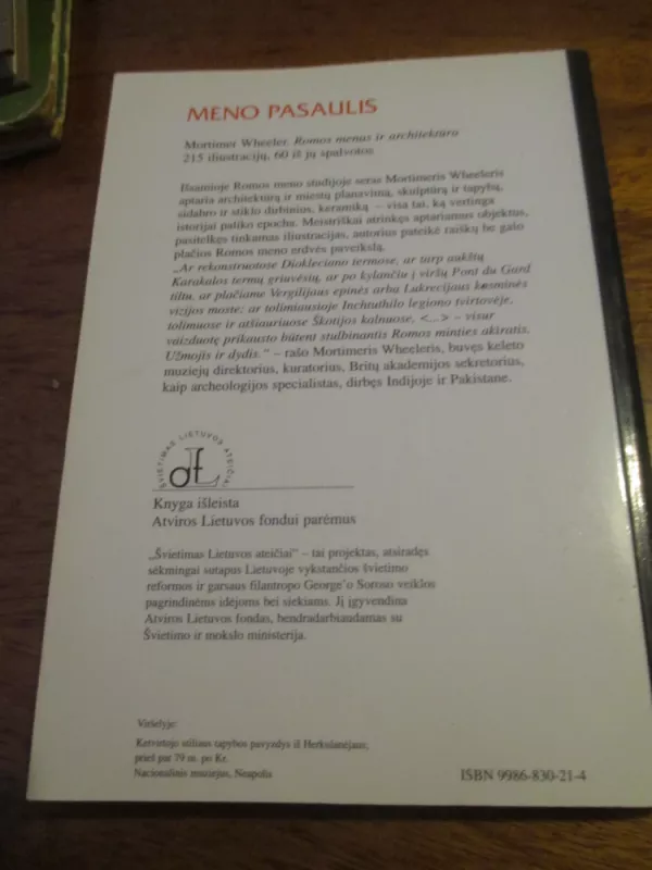 Romos menas ir architektūra - Mortimer Wheeler, knyga 4