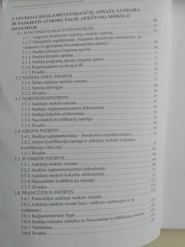 Studijas reglamentuojančių aprašų kitose valstybėse studija - Pranas Žiliukas ir kt., knyga 5