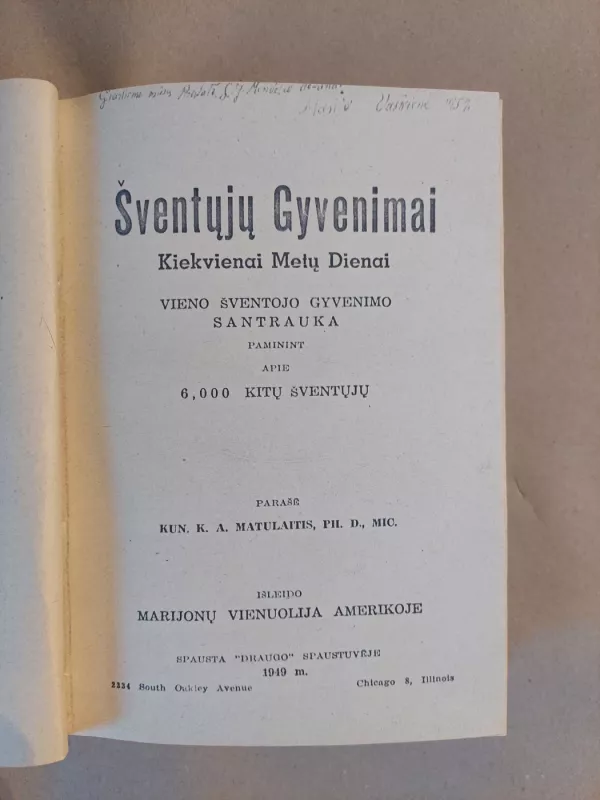 Šventųjų gyvenimai - Kun. K. Matulaitis, knyga 3
