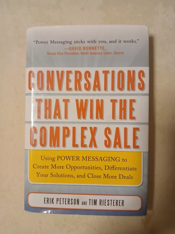 Conversations that win the complex sale - Erik Peterson, Tim Riesterer, knyga 3