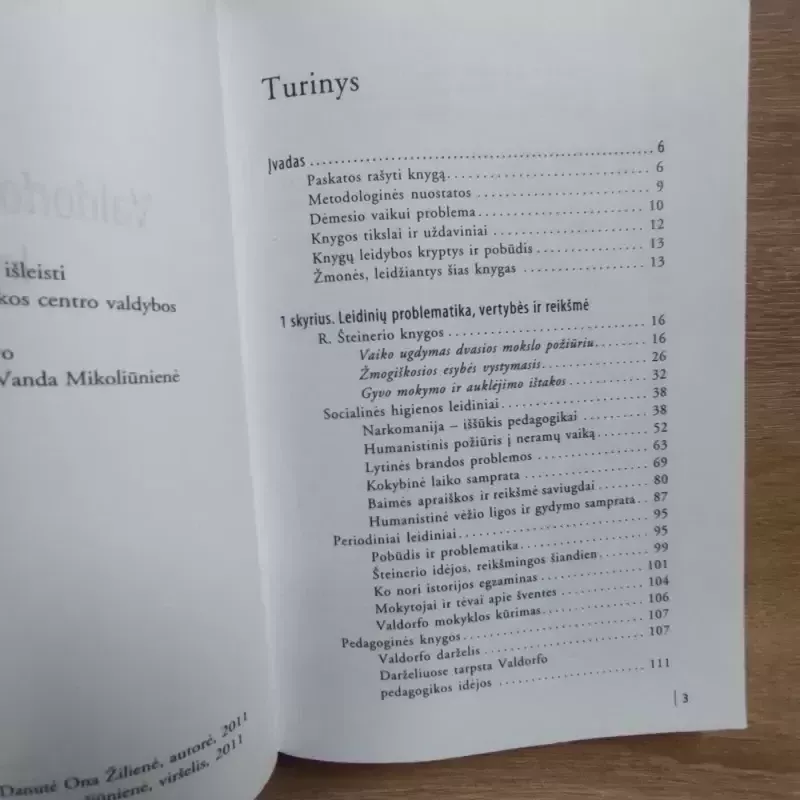 Valdorfo pedagogikos leidiniai. Monografija - Danutė Ona Žilienė , knyga 4