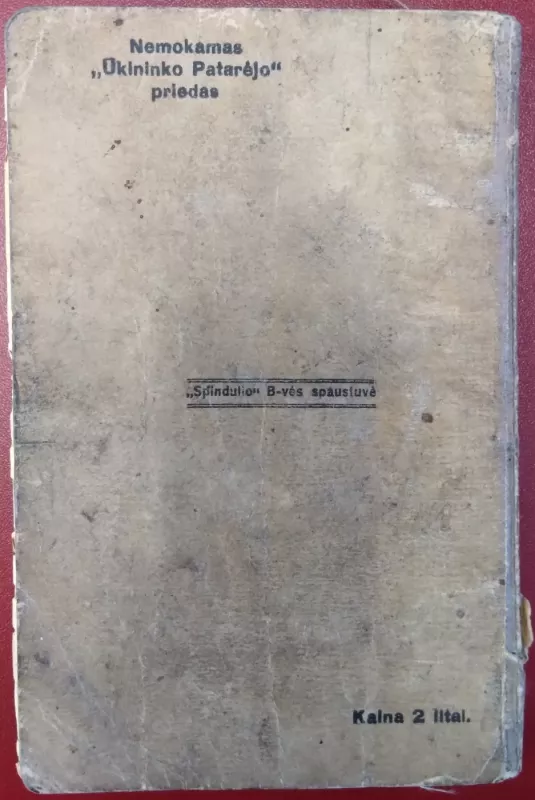 Ūkininko patarėjo kalendorius 1931 metai - Žemės ūkio rūmai, knyga 3