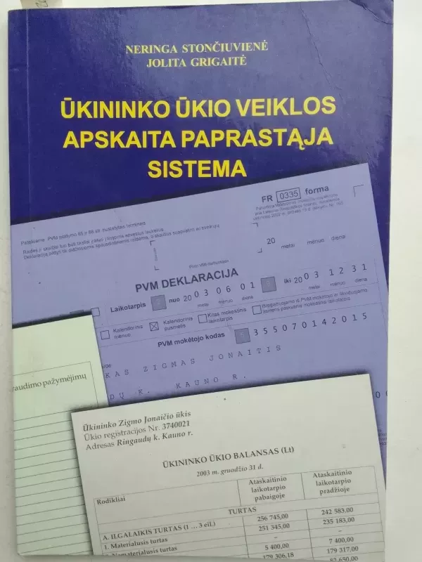 Ūkininko ūkio veiklos apskaita paprastąja sistema - Neringa Stončiuvienė, Jolita Grigaitė, knyga 2
