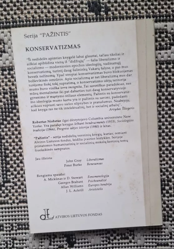 Konservatizmas - Robert A. Nisbet, knyga 3