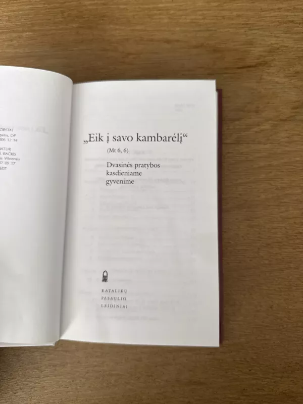 Eik į savo kambarėlį. Dvasinės pratybos kasdieniame gyvenime - Hedwig Lewis, knyga 3