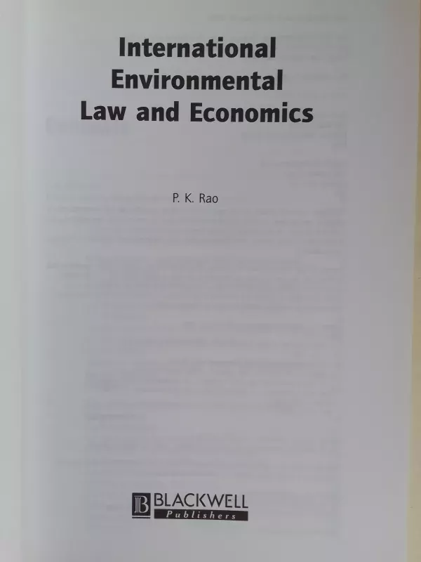 International Environmental Law and Economics - Autorių Kolektyvas, knyga 3