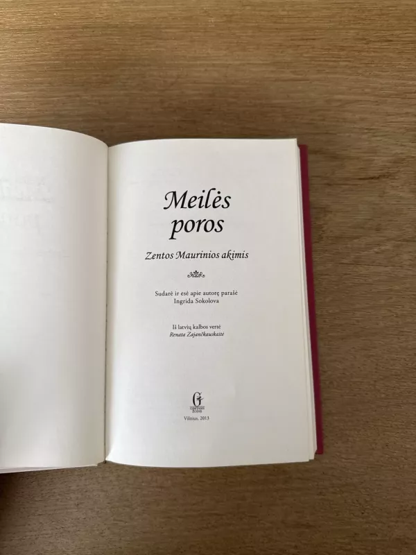 Meilės poros Zentos Maurinios akimis - Ingrida Sokolova, knyga 3