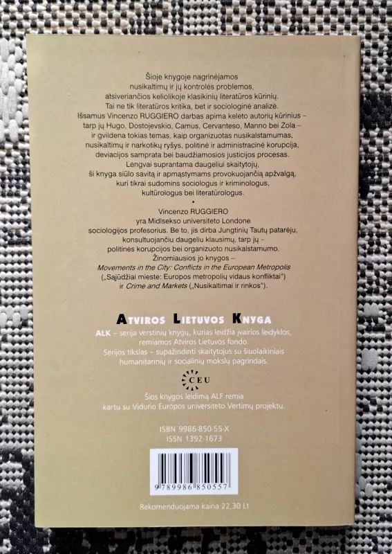 Nusikaltimas literatūroje - Vincenzo Ruggiero, knyga 3