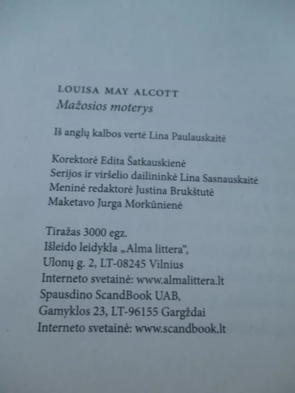 Mažosios moterys - Louisa May Alcott, knyga 4