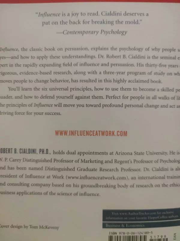 Influence. The Psychology of Persuasion - Robert B. Cialdini, knyga 3