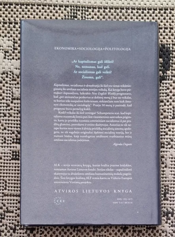 Kapitalizmas, socializmas ir demokratija - Joseph A. Schumpeter, knyga 3