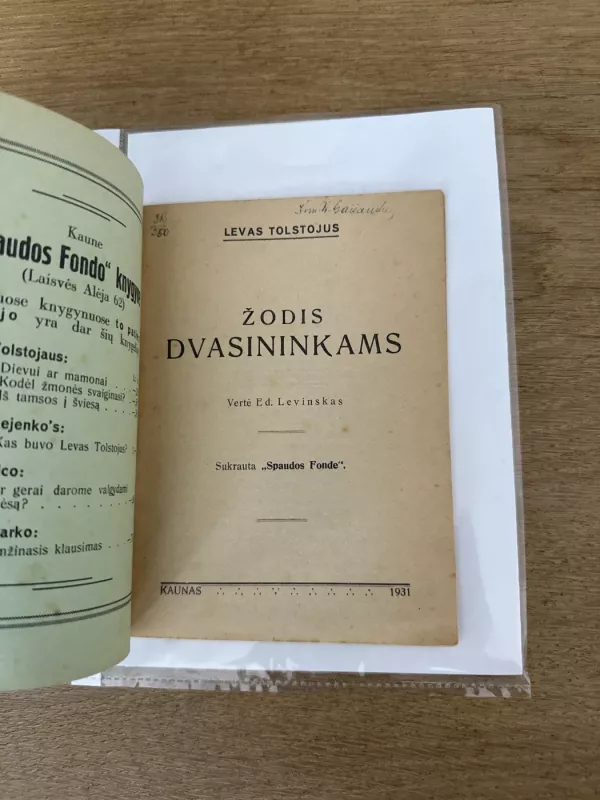 Žodis dvasininkams - Levas Tolstojus, knyga 3