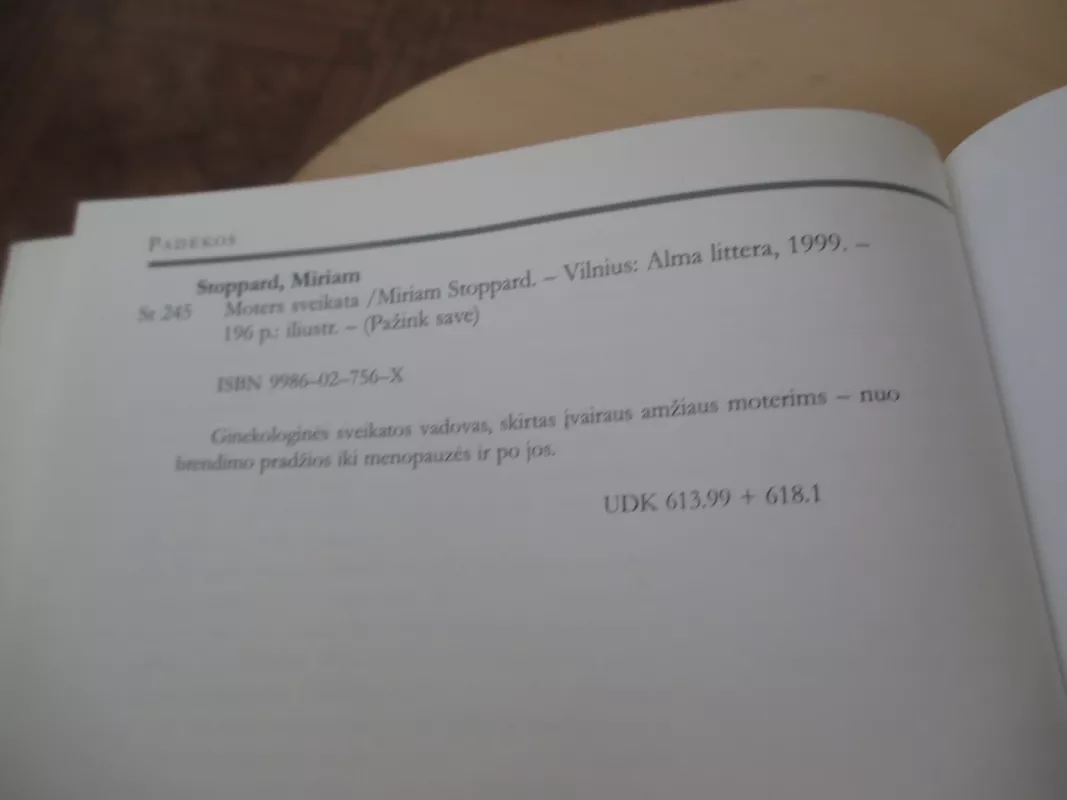 Moters sveikata - Miriam Stoppard, knyga 6