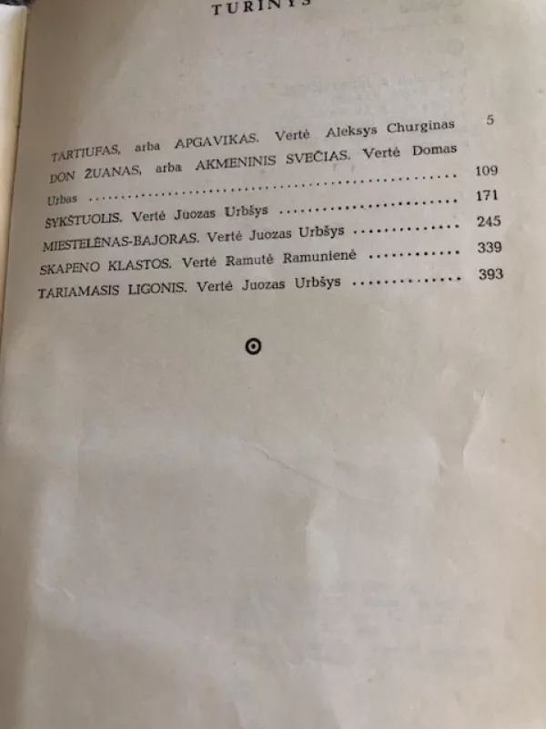 Tartiufas (penkių veiksmų komedija ir kiti Moljero kūriniai ) - Moljeras, knyga 5