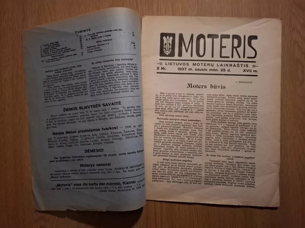 Moteris , 1937 m. nr 2 - Autorių kolektyvas (įvairūs), knyga 3