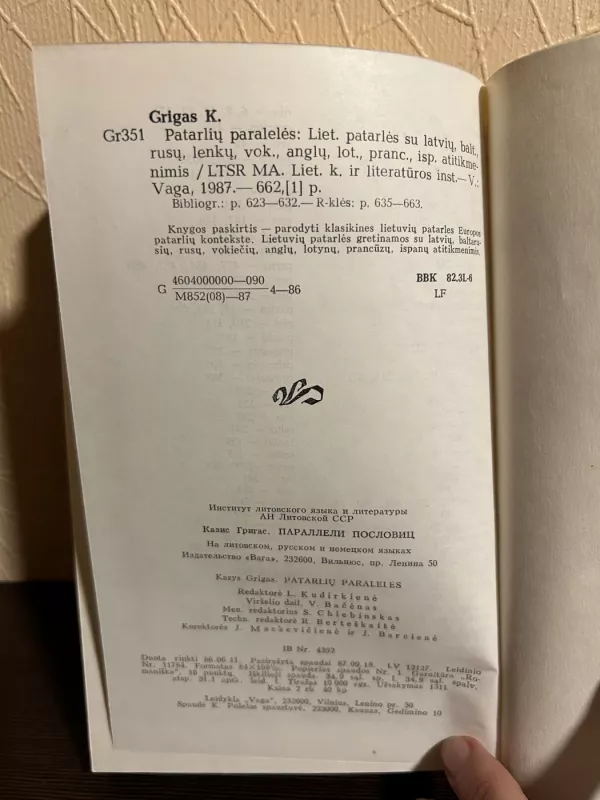 Patarlių paralelės - Kazys Grigas, knyga 4