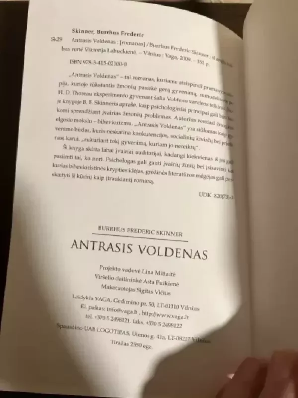 Antrasis Voldenas - Frederick Skinner, knyga 5