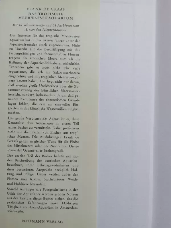 Das tropische Meerwasseraquarium -  Frank de GRAAF, knyga 3