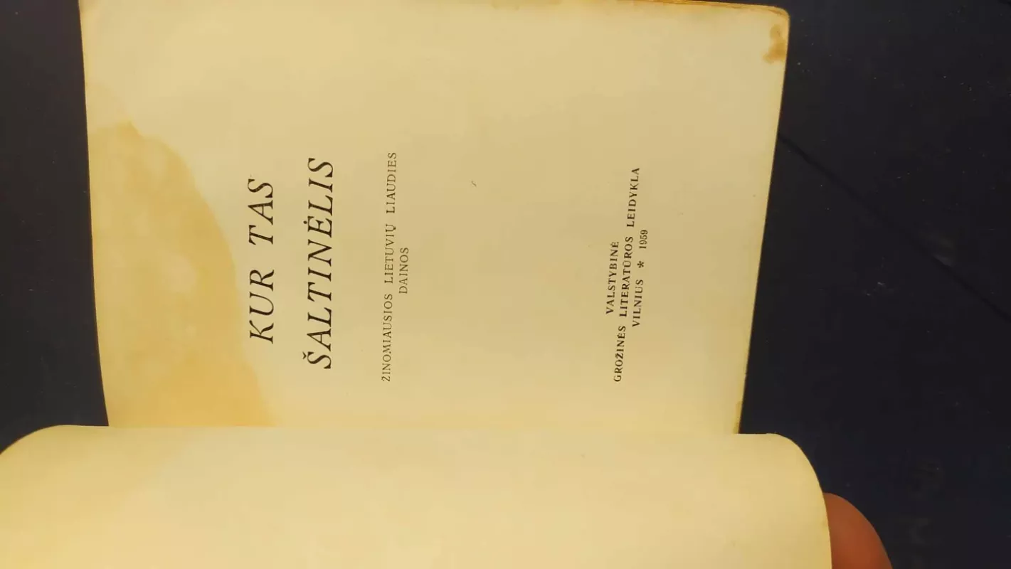 Kur tas šaltinėlis - A. Zakaras, knyga 5