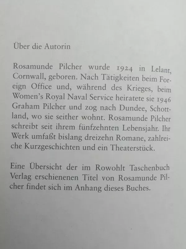 Die Muschelsucher - Rosamunde Pilcher, knyga 5
