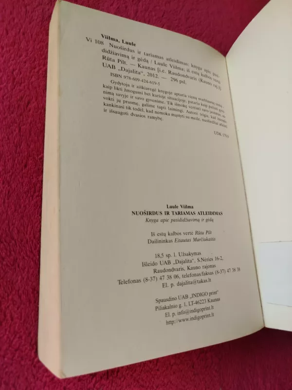 Nuoširdus ir tariamas atleidimas - Luule Viilma , knyga 5