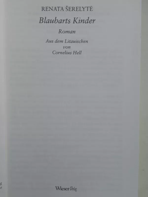 Blaubarts Kinder - Renata Šerelytė, knyga 4