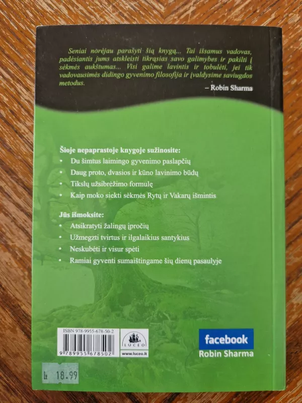 Nebijok gyventi - Robin Sharma, knyga 3