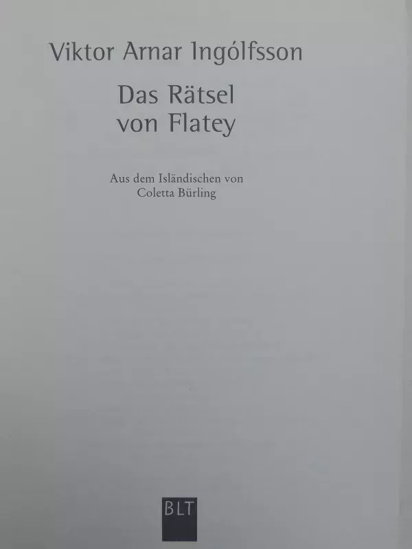 Das Rätsel von Flatey - Viktor Arnar Ingólfsson, knyga 4