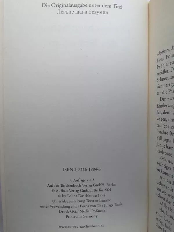 Die leichten Schritte des Wahnsinns - Polina Daschkowa, knyga 5