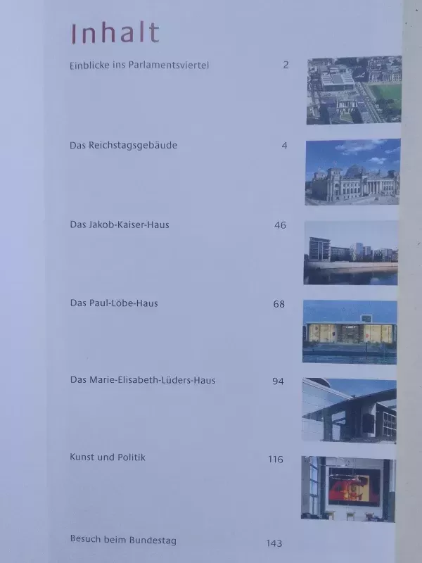 Einblicke ins Parlamensviertel - Bundestag, knyga 5
