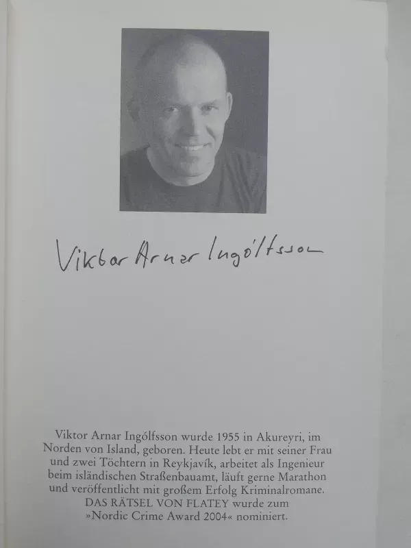 Das Rätsel von Flatey - Viktor Arnar Ingólfsson, knyga 3