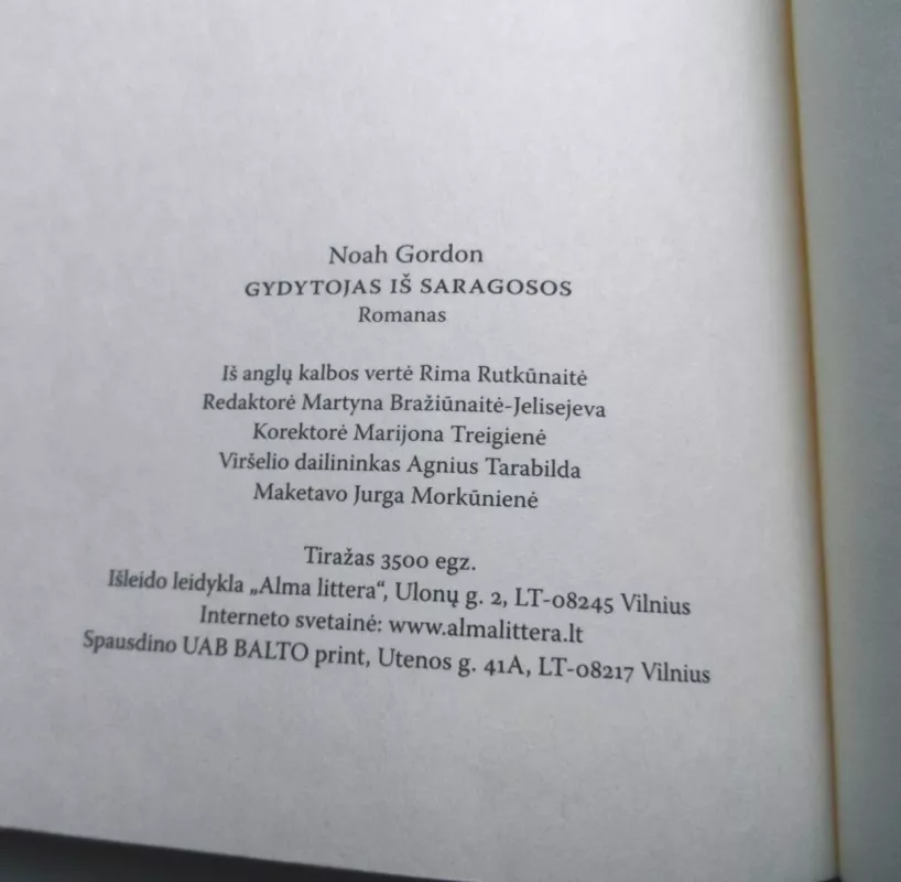 Gydytojas iš Saragosos - Gordon Noah, knyga 5