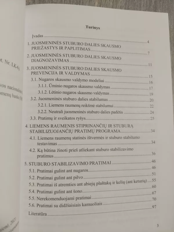 Stuburo stabilizavimo pratimai nugaros skausmo valdymas - Vilma Dudonienė, knyga 3