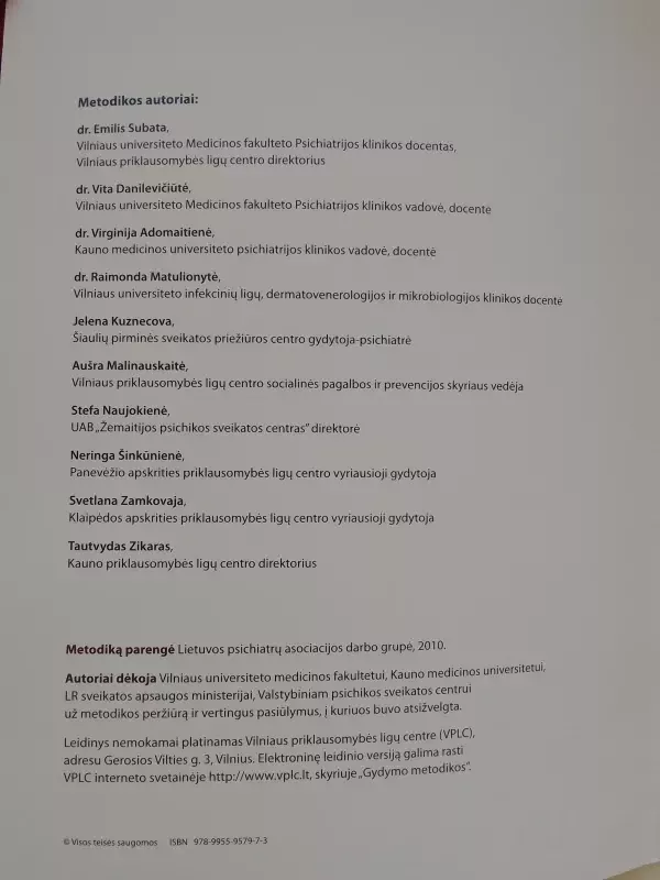 Priklausomybės nuo opioidų gydymo buprenorfinu ir buprenorfinu/naloksonu metodika - Autorių Kolektyvas, knyga 3